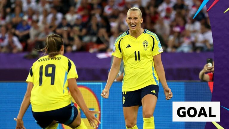 ‘England caught cold’ – Blackstenius doubles Sweden lead