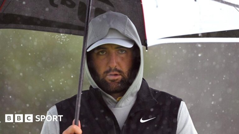 Scheffler stuns with dominant Open lead at rain-soaked Royal Portrush