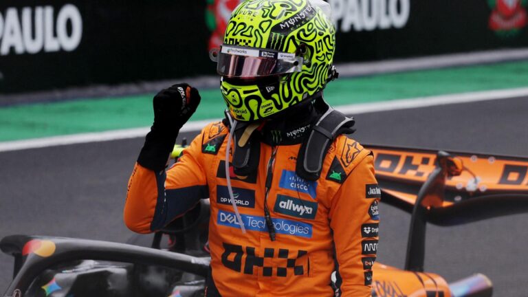 Norris wins sprint to extend lead as Piastri crashes