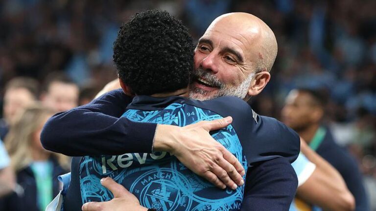 Guardiola’s dance of joy as Man City pile pressure on desolate Arsenal